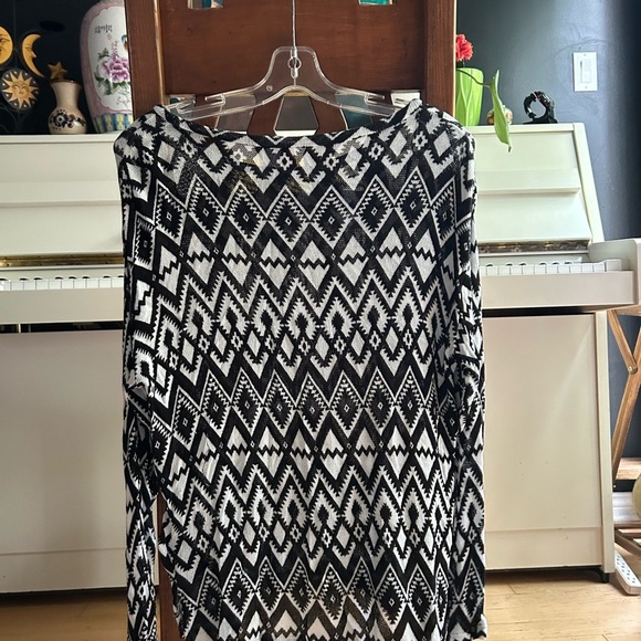 H&M Monochrome Knit Zigzag Blouse M - Picture 10 of 16